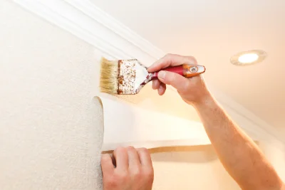 Pose de papier peint à Volnay — revêtements muraux et toiles de verre